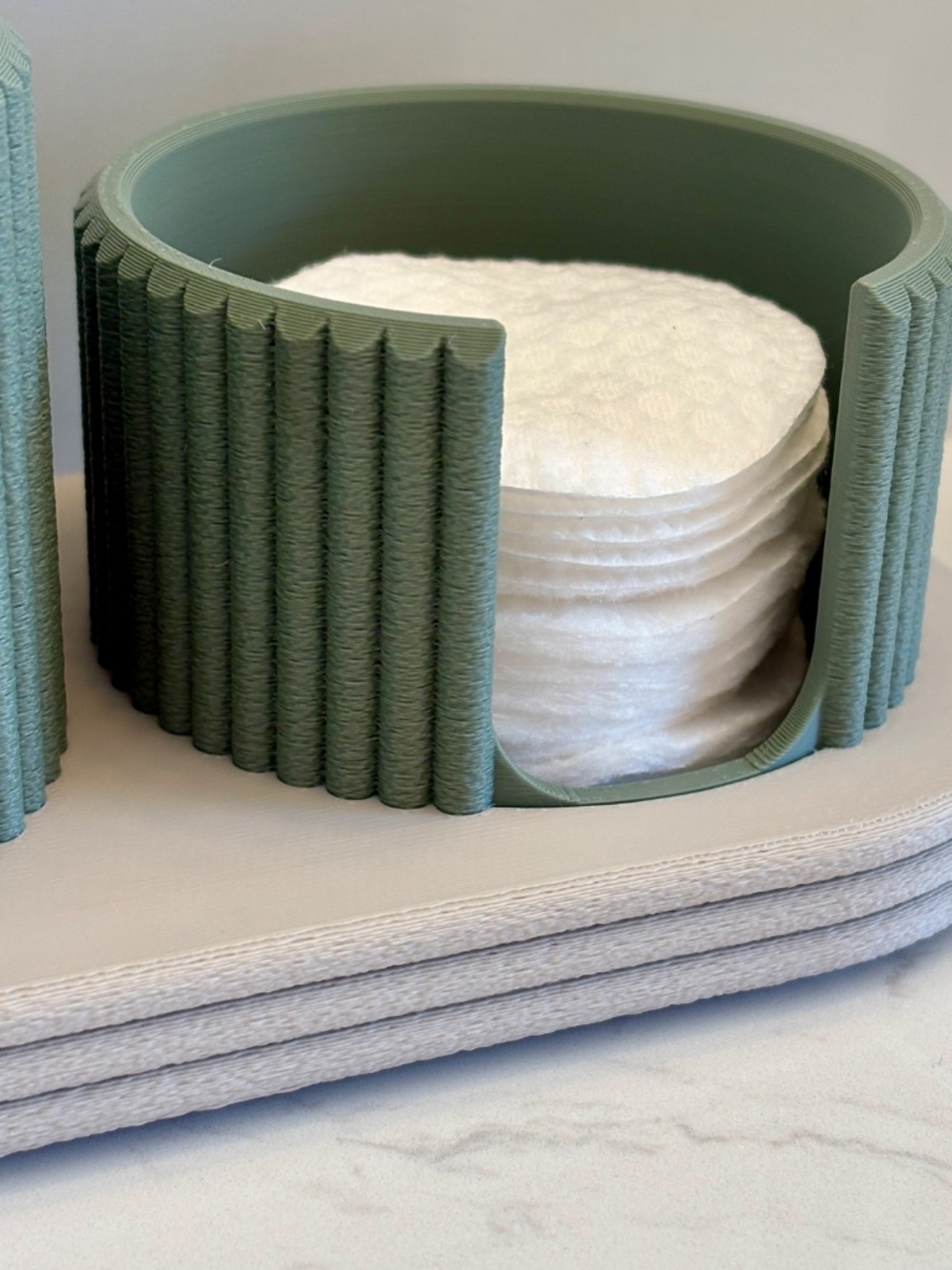 Vanity Organizer Set, Ribbed 3-Piece Countertop Storage - Picture 5 of 7